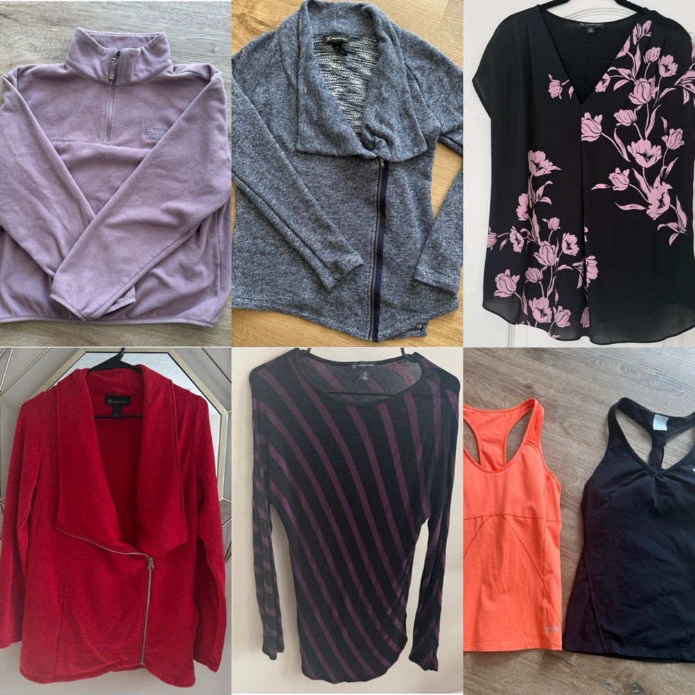 Size Medium Tops, Sweaters, Pull Over, Workout Top Set - 7 Pieces